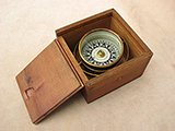 Mid 19th century Mariners gimbal mounted small boat compass in oak box